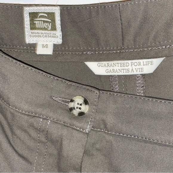 Tilley Endurables dark khaki trousers convert to cropped - Picture 4 of 7